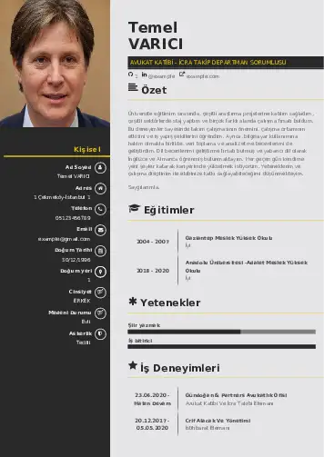 Hukuk Sekreteri Cv Örnekleri cv indir